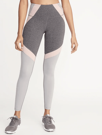 High-Waisted Color-Block Elevate Compression Leggings For Women