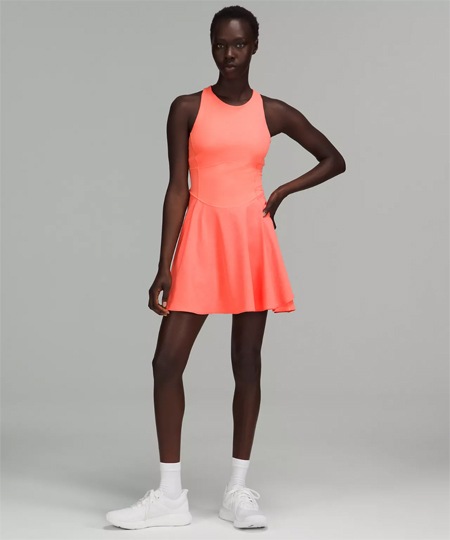 Trying on the NEW Court Crush dress from lululemon and it is